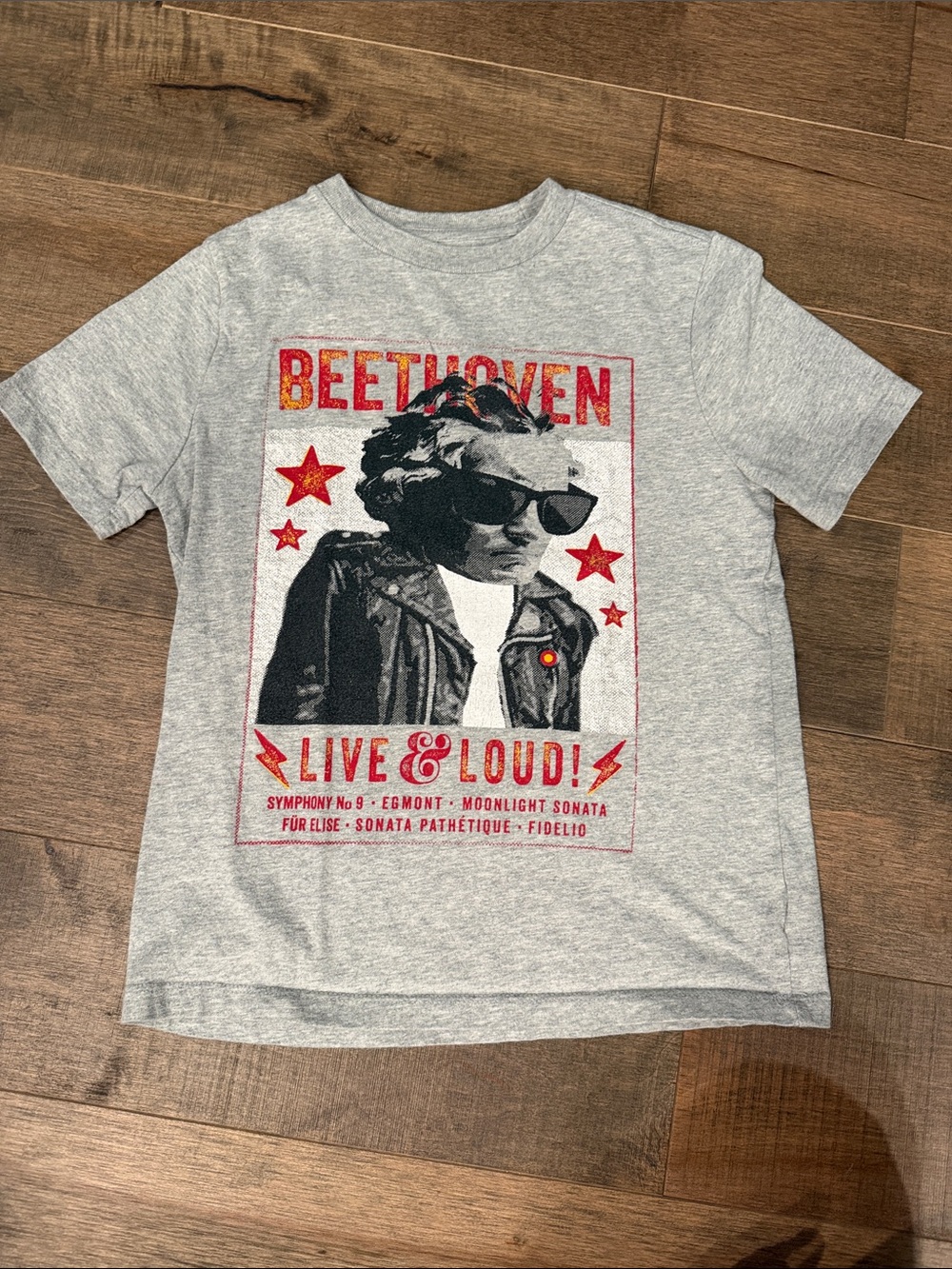 Beethoven 'Live & Loud' Graphic Tee - Gray
